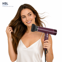 Sèche-cheveux ionique haute vitesse avec diffuseur, construction en plastique, pour hôtel, maison, salon et usage extérieur