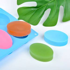 MUYULINS factory custom-made 6-cavity oval mold, LFGB platinum non-stick BPA-free silicone <b>soap</b> mold - Product Image 6