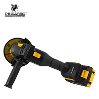 PEGATEC 20V Mesin Gerinda Sudut Tanpa Sikat, 125mm, 0-8500 Rpm, Baterai Li-Ion 4.0Ah, Pengisi Daya Cepat, untuk Memotong & Menggerinda