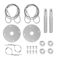 Nouveau capot de voiture en acier inoxydable broche tirer câble Type couvercle serrure Invisible moteur couverture serrure pagaie