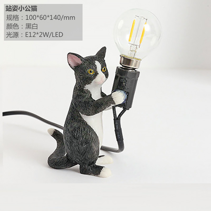 Petit chaton mâle debout - noir