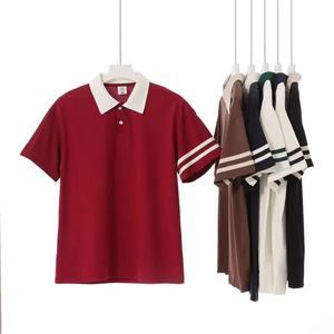 เสื้อเชิ้ตแขนสั้นผู้ชายผ้าคอตตอน 100% ปักโลโก้ได้ ไม่เป็นขุย ผ้าถักเนื้อแน่น สีกรมท่า ลำลอง มีกระเป๋า ดีไซน์หรู น้ำหนัก 220 กรัม - Product Image 1