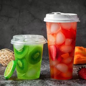 Vasos Desechables de Plástico PP Duro Transparente Esmerilado para Bebidas, con Logotipo Personalizado, 500ml/700ml/1000ml, para Té de Burbujas Boba, Venta al Por Mayor - Product Image 2
