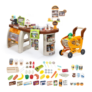 Jouets de supermarché pour enfants, <span class=keywords><strong>caisse</strong></span> <span class=keywords><strong>enregistreuse</strong></span> de jeu d'imitation avec divers accessoires - Product Image 1