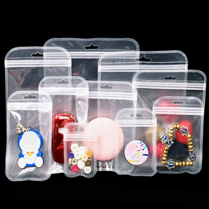 ถุงซิปล็อกแบบใสมีรูแขวนปิดผนึกในตัวหลายขนาดกระเป๋าด้าน<span class=keywords><strong>หน้า</strong></span>และด้านหลังเครื่องประดับของขวัญสำหรับอุปกรณ์เสริม - Product Image 3