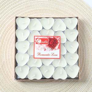 50 Uds. Velas de aromaterapia de cera de soja en forma de corazón sin humo cera de té de 2 horas sin perfume para DIY propuestas de Navidad PARA EL Día de San Valentín - Product Image 5