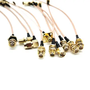 No MOQ Custom RP SMA male to female MMCX tnc bnc n male Coax Cable coaxial RG174 RG178 RG316 pigtail Jumper Cable