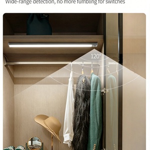 Luz LED Lineal Ultrafina Inteligente Recargable con Sensor de Movimiento, Adhesivo Magnético, para Armarios, Gabinetes y Vinotecas - Product Image 2