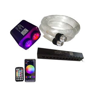 Kit de projecteur à fibres optiques 20W+9W avec effets étoiles scintillantes et étoiles filantes pour plafond de voiture, ciel étoilé pour voiture et plafond de cinéma KTV à domicile - Product Image 1