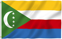 Drapeau des comores 100% Polyester avec impression numérique, vente en gros