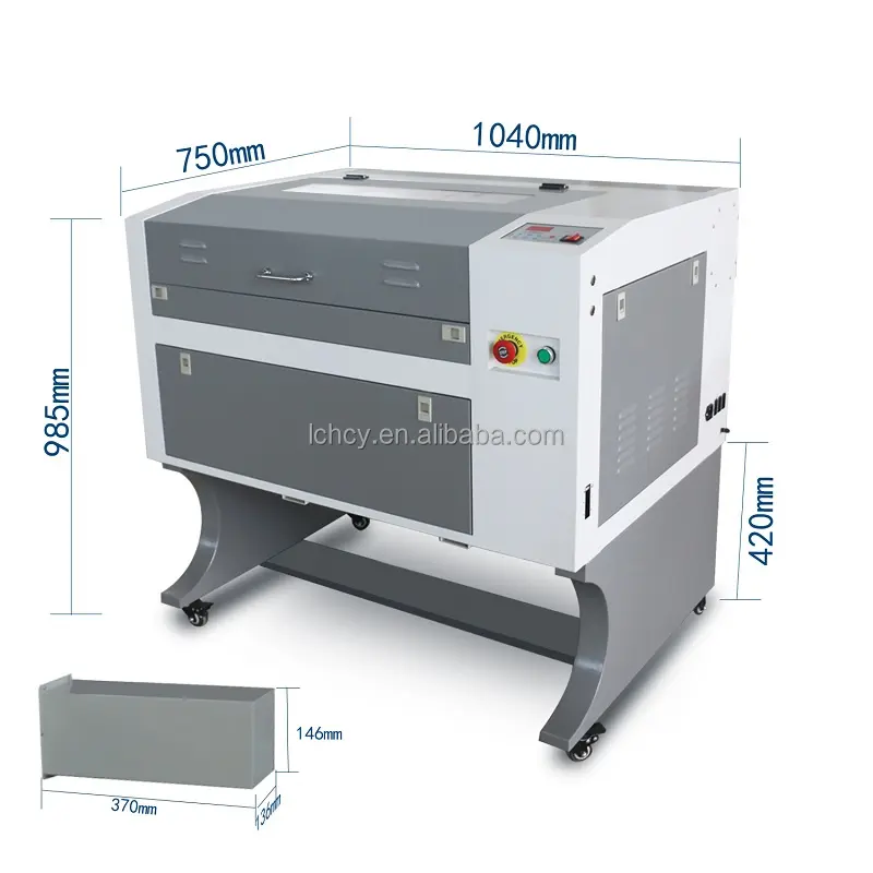 Mesin pemotong laser, mesin ukiran laser sistem transmisi optik cap karet non-metalik 4060 cnc 50w/60w/80w