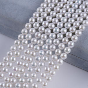 Collar de Perlas Redondas de Agua Dulce Naturales de Zhuji, 6-6.5mm, Blancas/Rosadas, Perlas Sueltas, Producto Semiterminado para DIY - Product Image 5