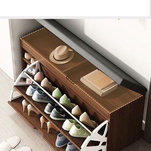 Mobile Porta <span class=keywords><strong>Scarpe</strong></span> a 3 Ripiani per Soggiorno, Moderno Armadio in Legno per Organizzare le <span class=keywords><strong>Scarpe</strong></span> - Product Image 4