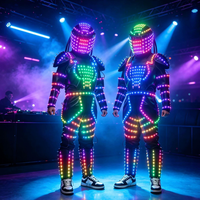 Traje de Robot LED Luminoso para Bailarines, Ideal para Actuaciones en Bares, Fiestas y Escenarios, con Luces LED y Acrílico Luminoso
