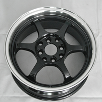 Venta Directa de Fábrica y al por Mayor: Llantas de Aleación JDM de 5 Radios con Borde Pulido Negro Brillante, 15 y 16 Pulgadas, 4x100/4x114.3 5x100 5x114.3, Rines Tuner