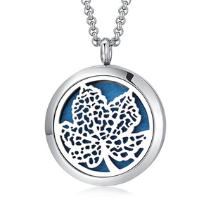 Vente en gros usine Collier pendentif papillon diffuseur d'arômes bohème en acier inoxydable plaqué or, bijou médaillon d'aromathérapie - Product Image 2