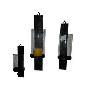 <b>Wall</b> <b>Sconces</b> Hurricane Candle holder Cylinder Glass <b>Wall</b> Mount Durable Home Decoration - Product Image 3