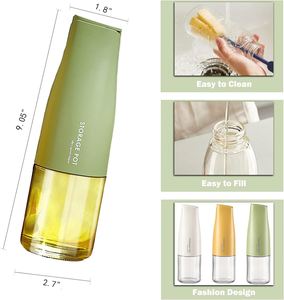 Precio de Fábrica, Dispensador de Vidrio para Aceite de Oliva, Vinagre y Salsa de Soya de 17 oz/500 ml, Botella de Almacenamiento para Cocina con Logotipo Personalizado - Product Image 2