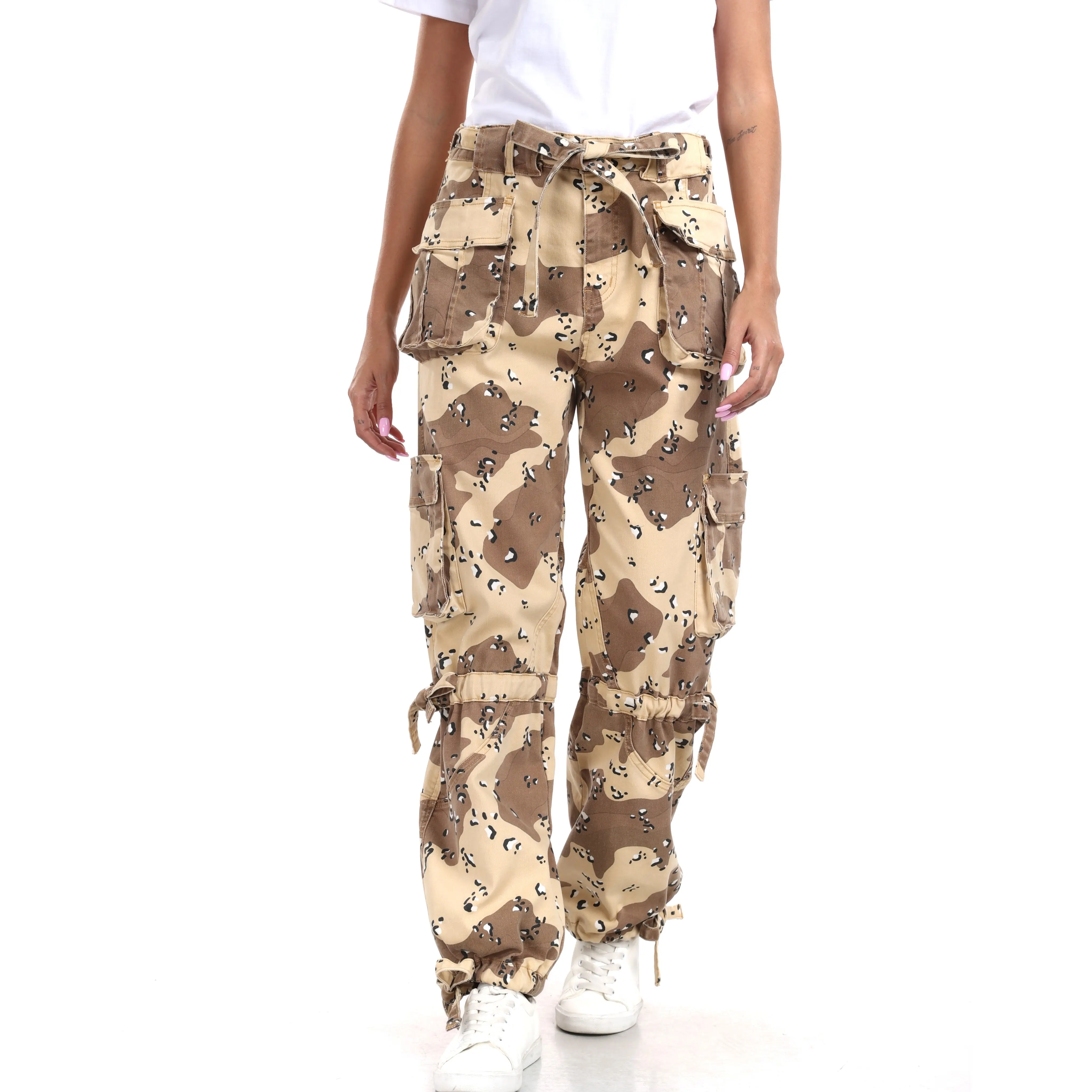 Mode Camouflage Meisjes Broek Y 2K Jeans Baggy Jeans Gestapelde Broek Voor Dames