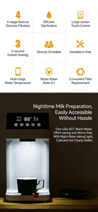 Dispenser d'Acqua Elettrico da Banco con Installazione Gratuita, Filtrazione, Acqua Fredda e Calda, Purificatore Domestico con Serbatoio in Plastica per Hotel e Camper - Product Image 5