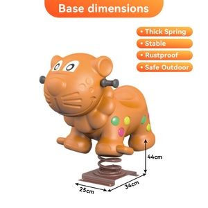 Cheval à bascule en plastique pour extérieur, motif animal de ferme, pour maternelle et parc communautaire - Product Image 3
