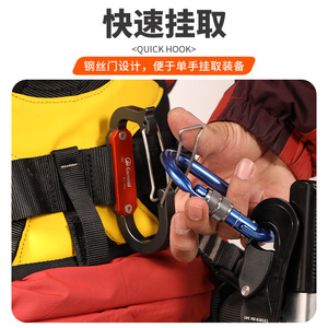 Camel Quickdraw Carabiner 2301 Gris pour l'escalade, l'alpinisme et l'équipement de sécurité - Product Image 5