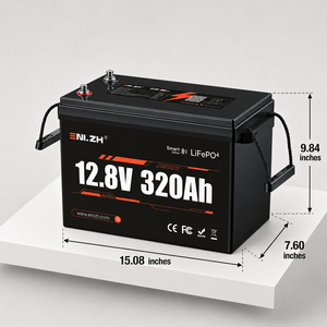 Enlzh 12.8V320AH Lithium Ion <b>Battery</b> Pack for Solar Energy Storage BMS 4000 Cycles -4F 131F Operating Temp - Product Image 1