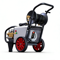 Nettoyeur haute pression électrique industriel 3000W avec moteur à induction en cuivre pur et enrouleur de tuyau, nettoyeur haute pression commercial