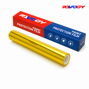 Ravooy bóng gương Chrome mạ Vàng vinyl bọc sơn bảo vệ phim với PVC thay đổi màu sắc chức năng cho cơ thể 1.52*17m - Product Image 1