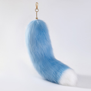 LLavero con Forma de Cola de Piel Sintética para Mujer, LLavero de Coche, Colgante de Bolso, Ornamento Decorativo - Product Image 3