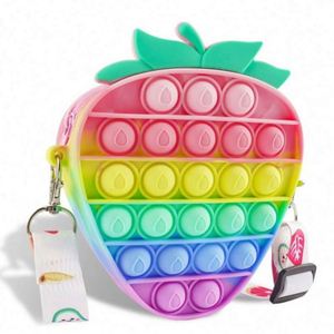 Cartoon Character Keychain Coin <b>Purse</b> Push Pop Small <b>Backpack</b> Toy for Kids Crossbody Bag with Shoulder Strap Novelty & Gag Toy - Product Image 1