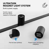 Système d'éclairage sur rail magnétique intelligent ultra-fin personnalisé DGLUX pour toute la maison, éclairage sur rail LED intelligent