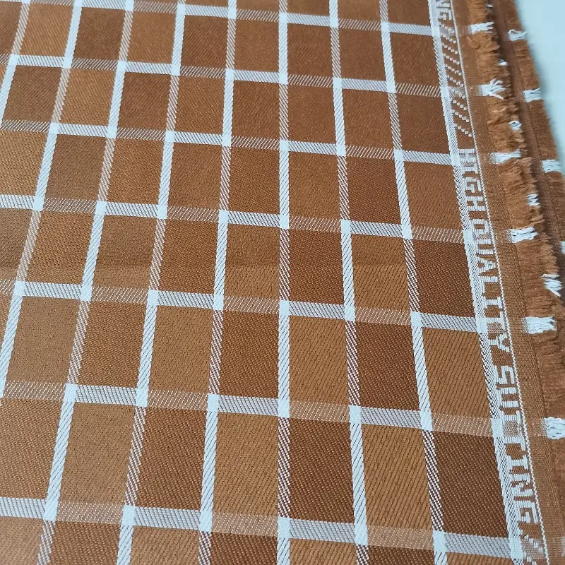 Tissu à carreaux pour hommes avec spandex, haute qualité, 18 couleurs, prix d'usine