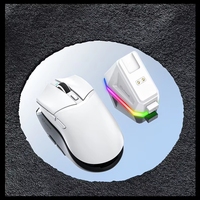 Mouse Gaming Optik Ringan Free Wolf X2 Wireless Tri-mode PAW3311 24000DPI RGB dengan Charging Base Ergonomis dan Dapat Diprogram