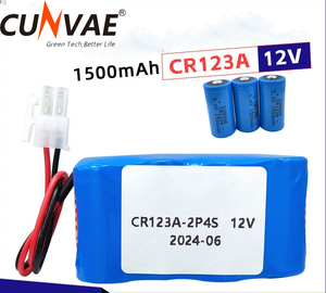 12,0V 3200mAh CR123A Lithium-Primärbatterie CR17345 <span class=keywords><strong>CR2</strong></span>/<span class=keywords><strong>3A</strong></span> Nicht Wiederaufladbar für Kamera Sicherheitsgeräte Intelligent - Product Image 1