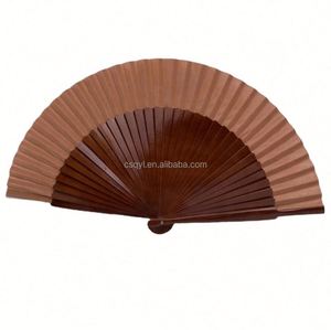 Abanico de Mano de Arte Folclórico Español Flamenco, 9 Pulgadas (23 cm), Pintado, Hecho de Madera y Tela, Negro con Borde Rojo - Product Image 3