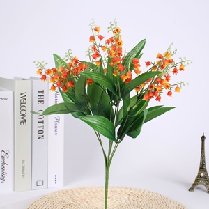 Fleur artificielle <span class=keywords><strong>pas</strong></span> chère de <span class=keywords><strong>muguet</strong></span> en plastique, centre de table pour la maison, décoration de mariage - Product Image 5