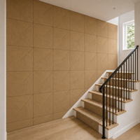 Panneau mural moderne en polyester PET imprimé UV, finition structurée, installation DIY pour chambres à coucher