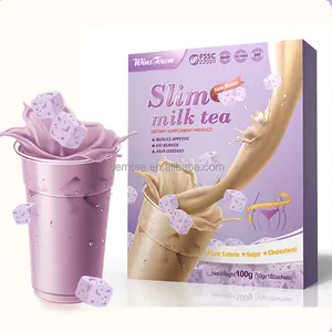 Fat burning Private label Slim Milk Tea Taro flavor Meal replacement shake powder sliming weight loss diet tea fat burner