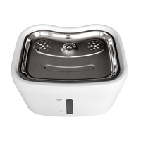 Fontaine à eau sans fil pour animaux domestiques Fenêtre de niveau d'eau 2.5L/84oz Distributeur d'eau pour chat Lumière LED Bol à boire pour chiens ou chats