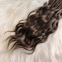 [Jiffy/Hohodreads] Extensions de cheveux humains lisses au crochet style sirène, dreadlocks, mèches humaines ondulées, extensions de cheveux à pointes lâches – Vente en gros