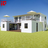 Villa Hotel Modular de Lujo Totalmente Mejorada y Personalizada, Casa Contenedor Prefabricada Panorámica de 2 Pisos Lista para Habitar