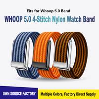 Bracelet en nylon uni à quatre brins pour tracker de fitness WHOOP 50, boucle à anneau unique (sans fermoir) ; Transfrontalier