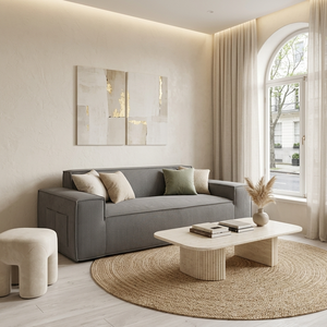 Sofá Moderno <span class=keywords><strong>de</strong></span> Compresión en Oferta, Espuma <span class=keywords><strong>de</strong></span> Alta Densidad, Tapizado en Tela Cómoda, Sofá <span class=keywords><strong>de</strong></span> 2 Plazas, Ecológico, para Apartamentos Pequeños - Product Image 1