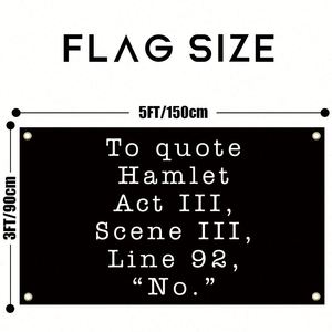 Tapisserie murale décorative « Citer le passage de Hamlet, acte III, scène III, ligne 92 » de 3x5 pieds pour chambre, dortoir universitaire, chambre à coucher, salon - Product Image 4