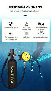 Bombola di Ossigeno in Alluminio ad Alta Pressione per Immersioni Subacquee 1L Portatile Sidemount con Maschera da Nuoto - Product Image 6