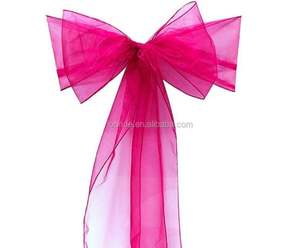 Ruban de chaise en organza de couleur assortie, pas cher, pour les fournitures de mariage et d'événements, décoration de fête - Product Image 4