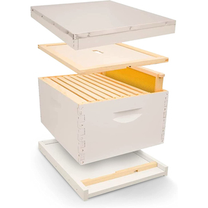 Équipement d'apiculture Ruche non assemblée pour abeilles Ruches peintes à la pulvérisation 10 cadres Ruche d'abeilles en bois Langstroth Ruche - Product Image 1