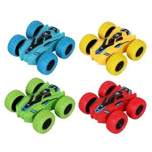 360 Degree Rotation Car Toy Set 4pcs Mini Stunt Car Double-Sided 3D Flip Control Mini Toy Car for Children