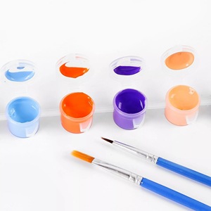Mini Kit de Peinture Acrylique en Gros pour Enfants et <span class=keywords><strong>Adultes</strong></span> – 12 Couleurs Lavables Non Toxiques, <span class=keywords><strong>Bandes</strong></span> de Peinture avec Palette et Pinceaux, Tubes de 12 ml - Product Image 2